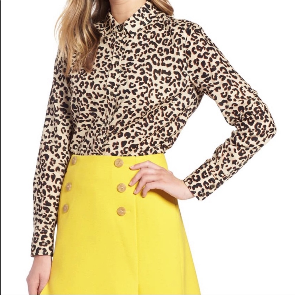 Nordstrom 1901 Leopard Button Down